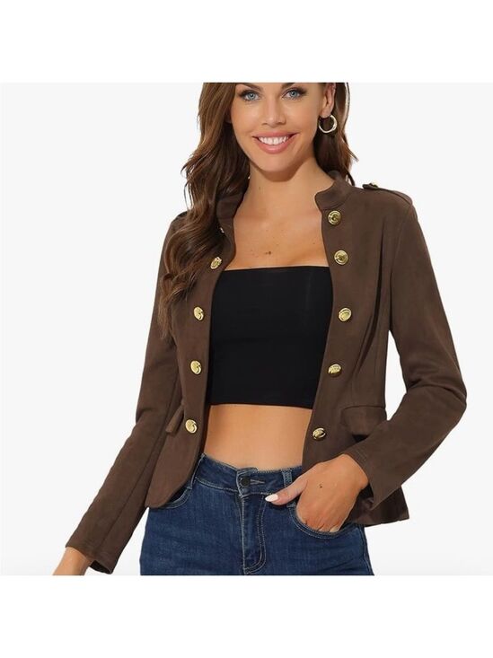 Allegra K Jackets & Blazers - Allegra K Brown Open Front Jacket